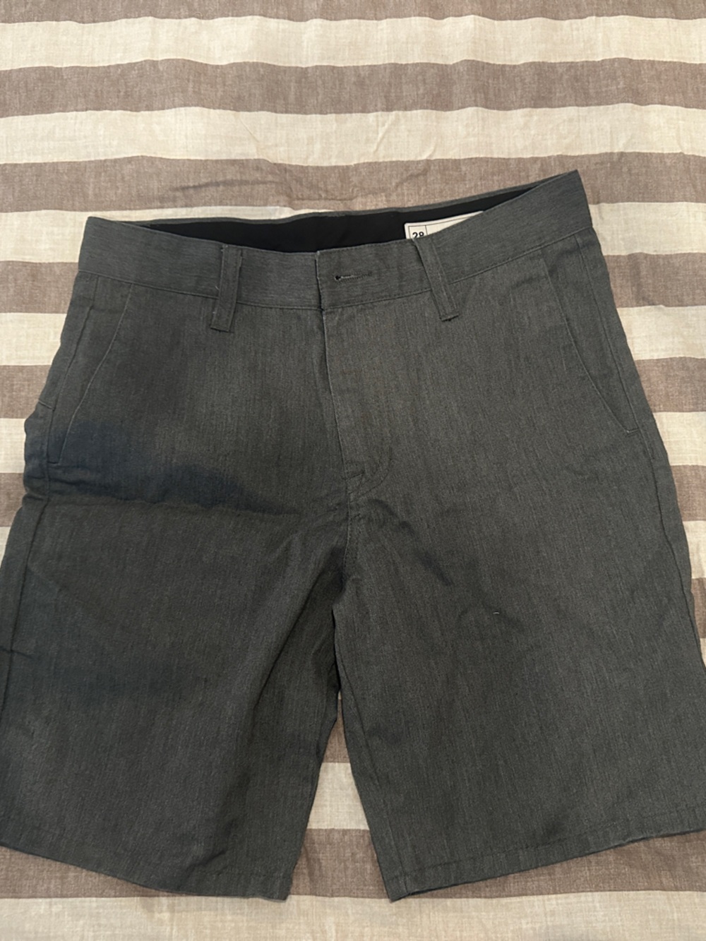 Volcom Charcoal Gray Kids Chino Shorts